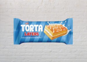Torta golden cake with vanilla cream filling